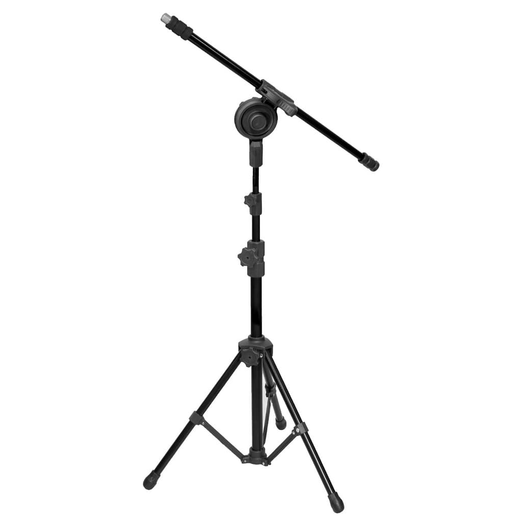 Pedestal Suporte Para Microfone Compacto 2 níveis - MPE4BK