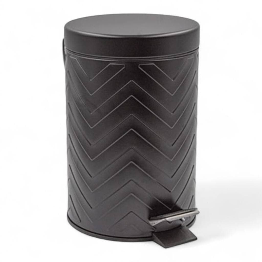 Lixeira 3L metal c/Pedal amortecedor  Cesto removível multiuso 25,5x16,8cm