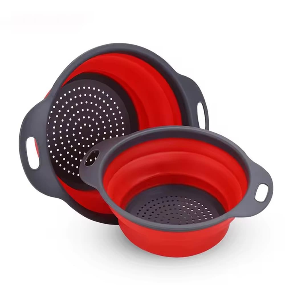 Escorredor de alimentos retratil kit 2 unidades 24cm e 29cm