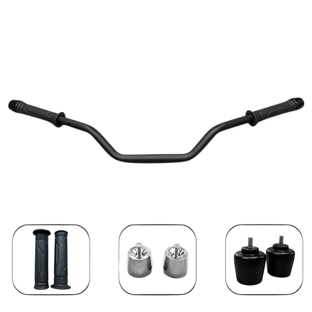Kit Guidão Preto Peso Manopla Vazada Moto Honda Cb Twister 250 2016 Até 2022