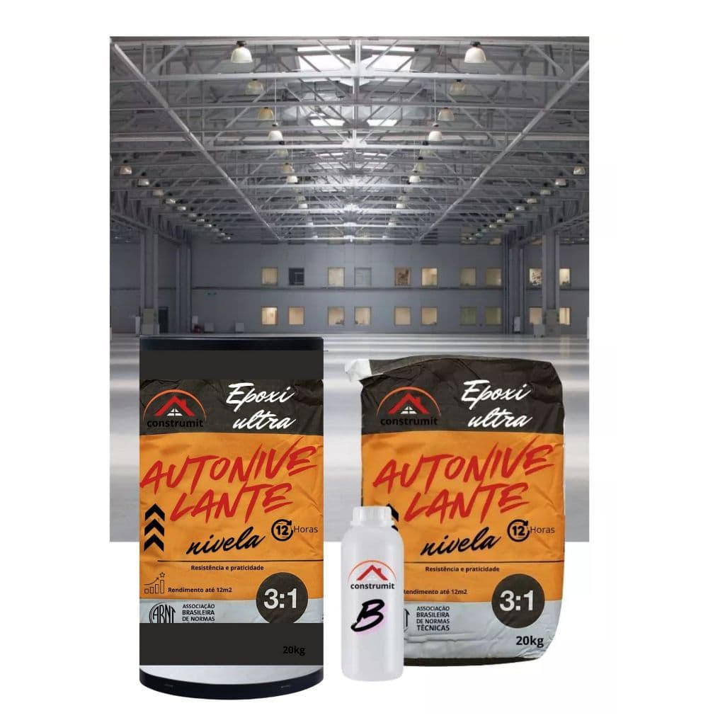 Autonivelante forte nivela mais epoxi areas externas kit 21kg
