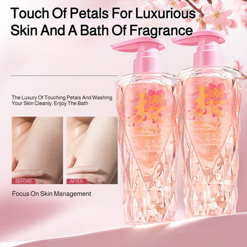 Pétala Hidratante Aminoácido Fragrância De Longa Duração Sakura Gel De Banho