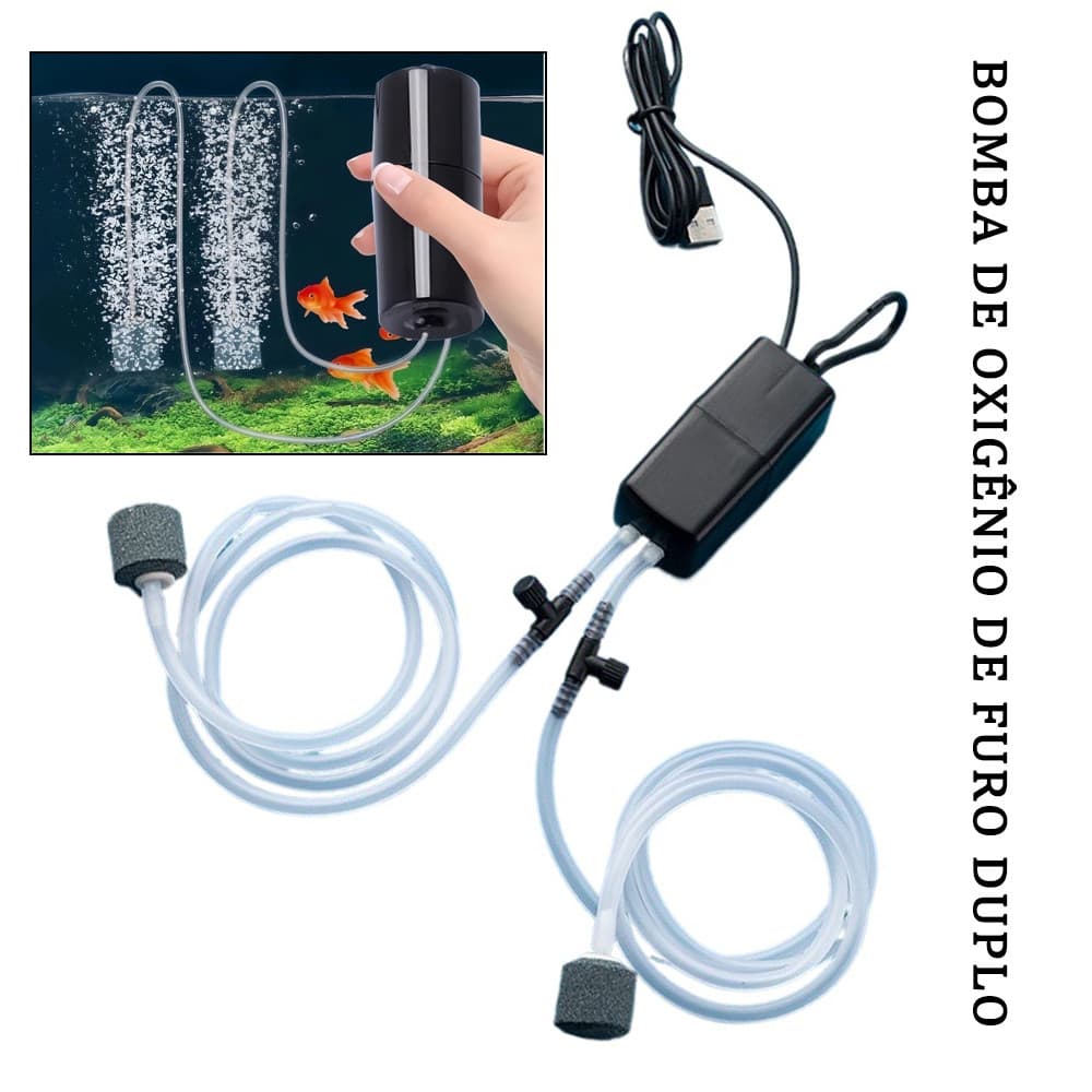 Mini Bomba De Oxigênio Silenciosa USB, Ideal Para Aquários E Pesca Ao Ar Livre