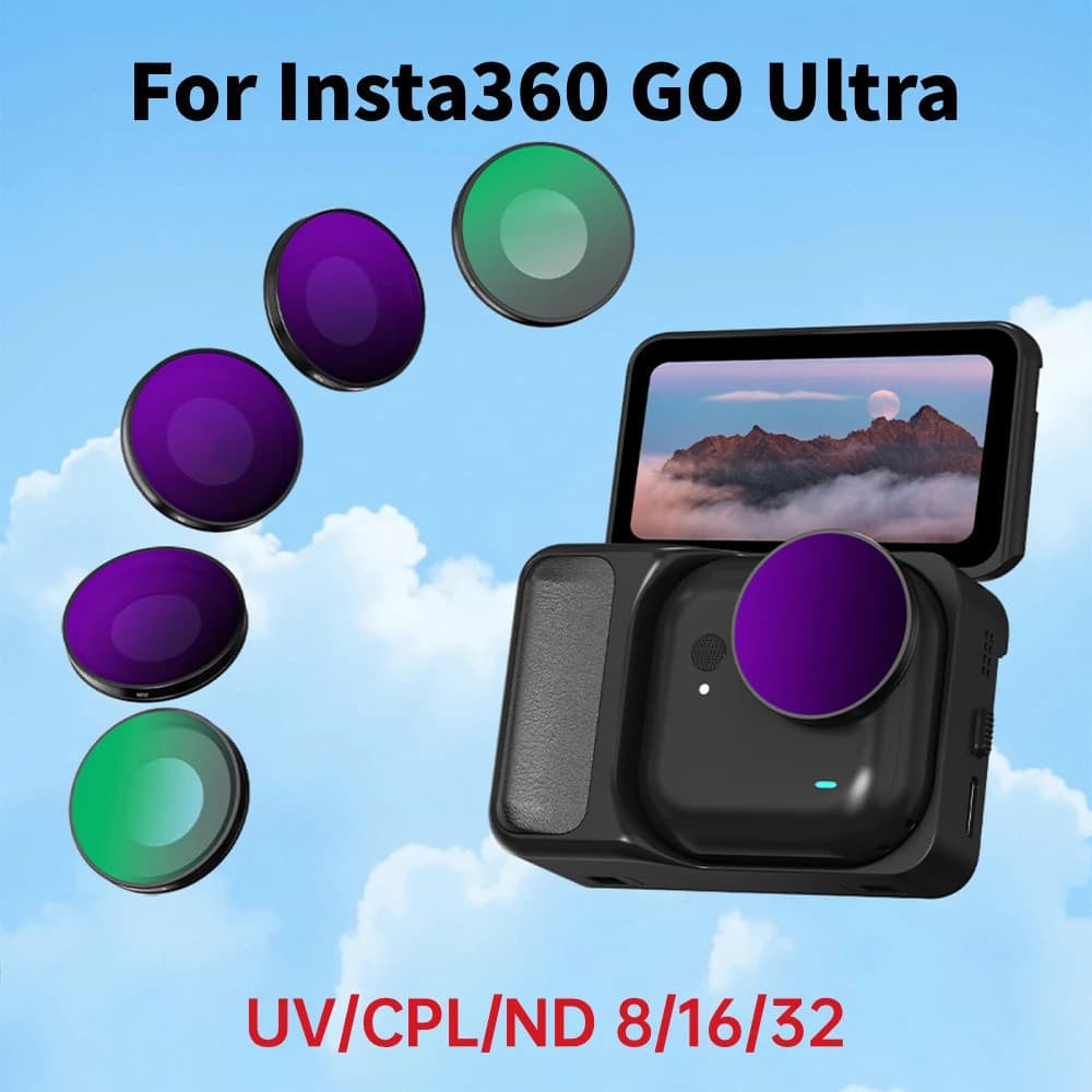 Para Insta360 GO Ultra Sports camera Lens Filter Set Leve Proteção UV Filtro De Lente Liga De Alumínio CPL Polarizador C