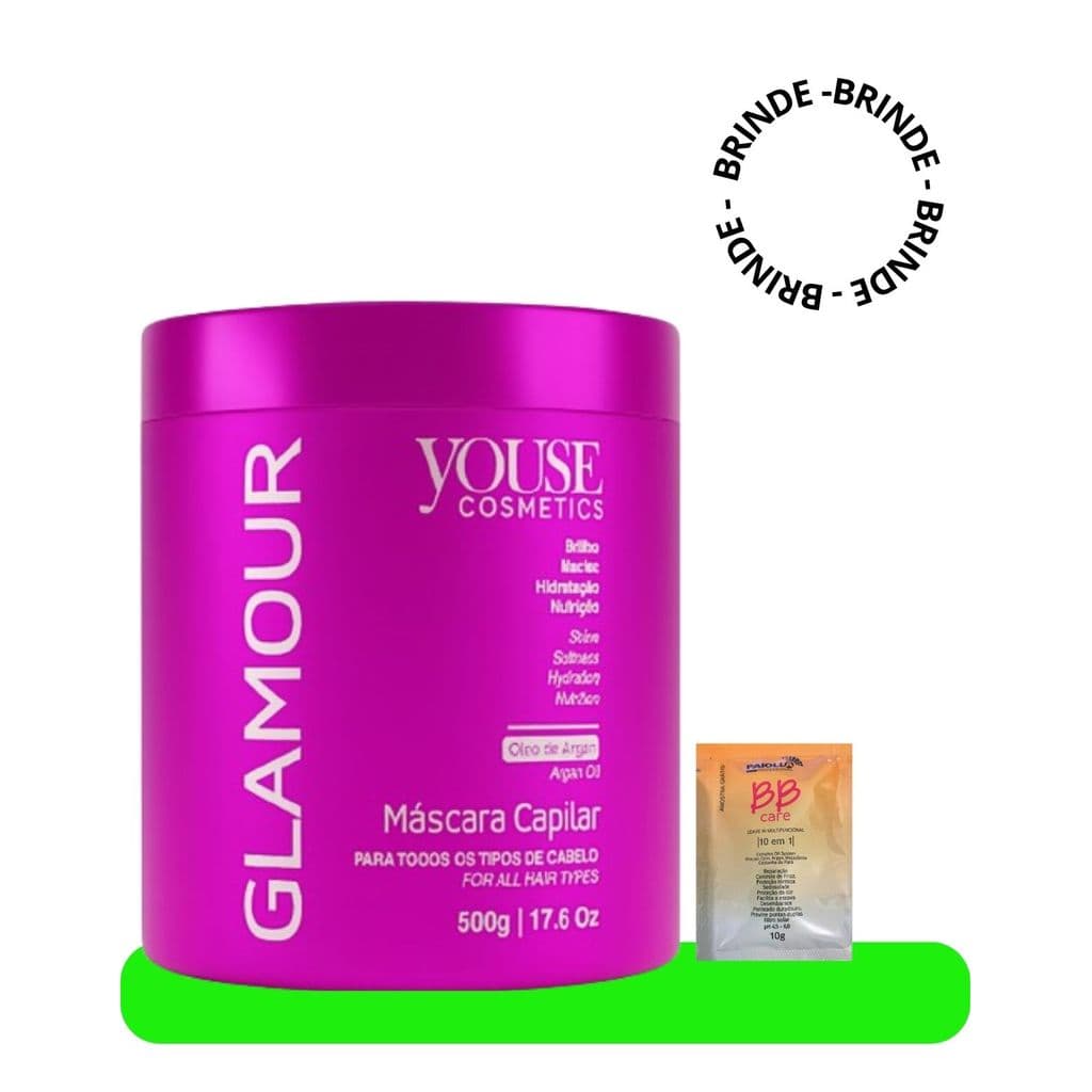 Glamour Mascara Hidratação/nutrição Youse Cosmetics 500g