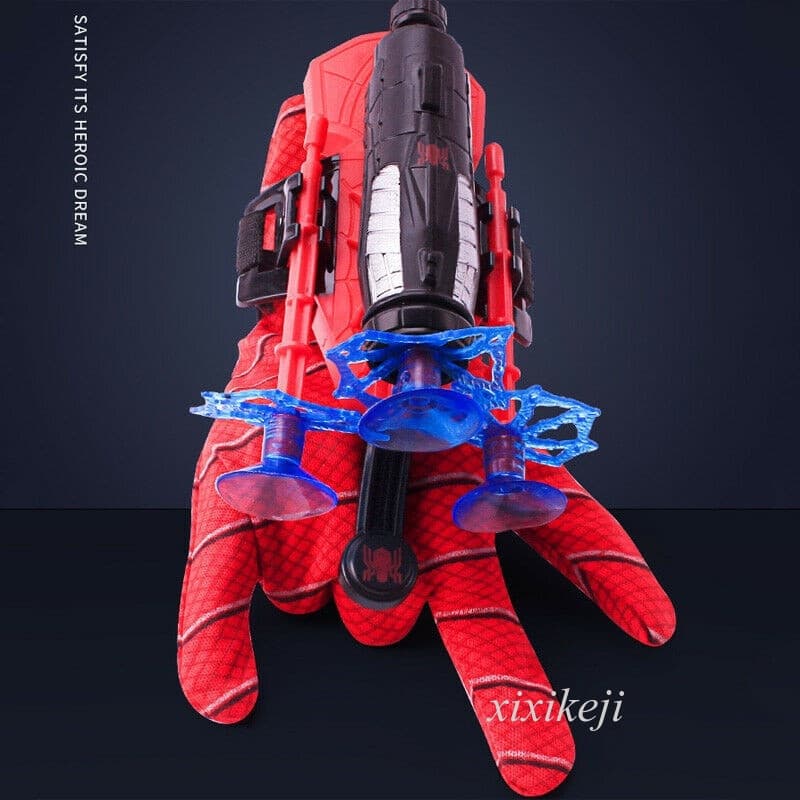 Brinquedo de Tiro de Teia de Aranha do Homem-Aranha + Luvas Infantis