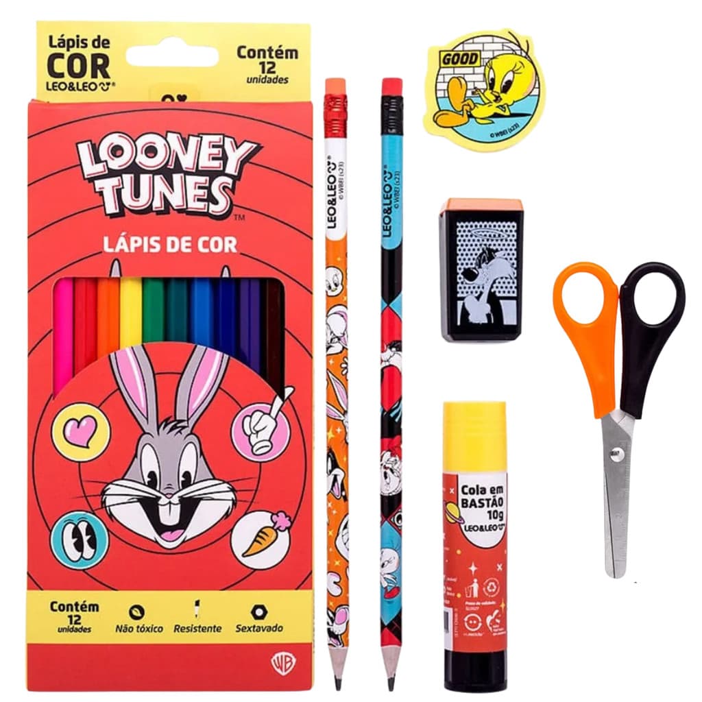 Kit Para Estudo Completo Papelaria Material Escolar