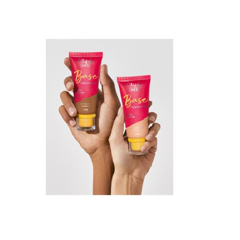 BASE LIQUIDA  EFEITO NATURAL HIDRATANTE COM ÁCIDO HIALURÔNICO E CITY GIRLS