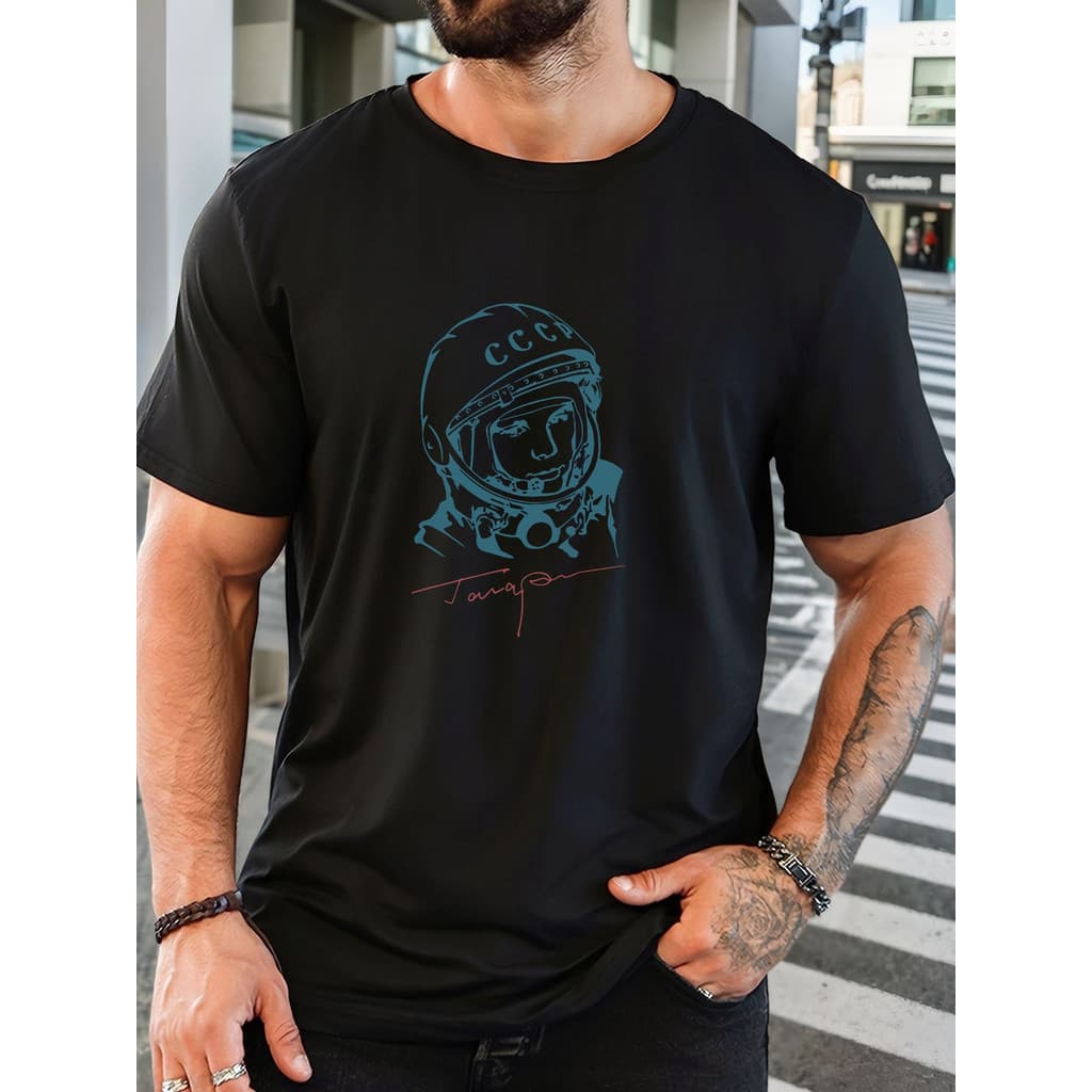 Camiseta Masculina Astronauta Sovietico 100% Algodao Premium