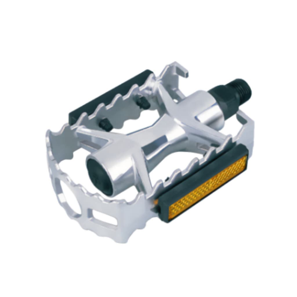 Pedal Bike Aluminio Rosca Grossa 9/16 Polido Gta Refletor