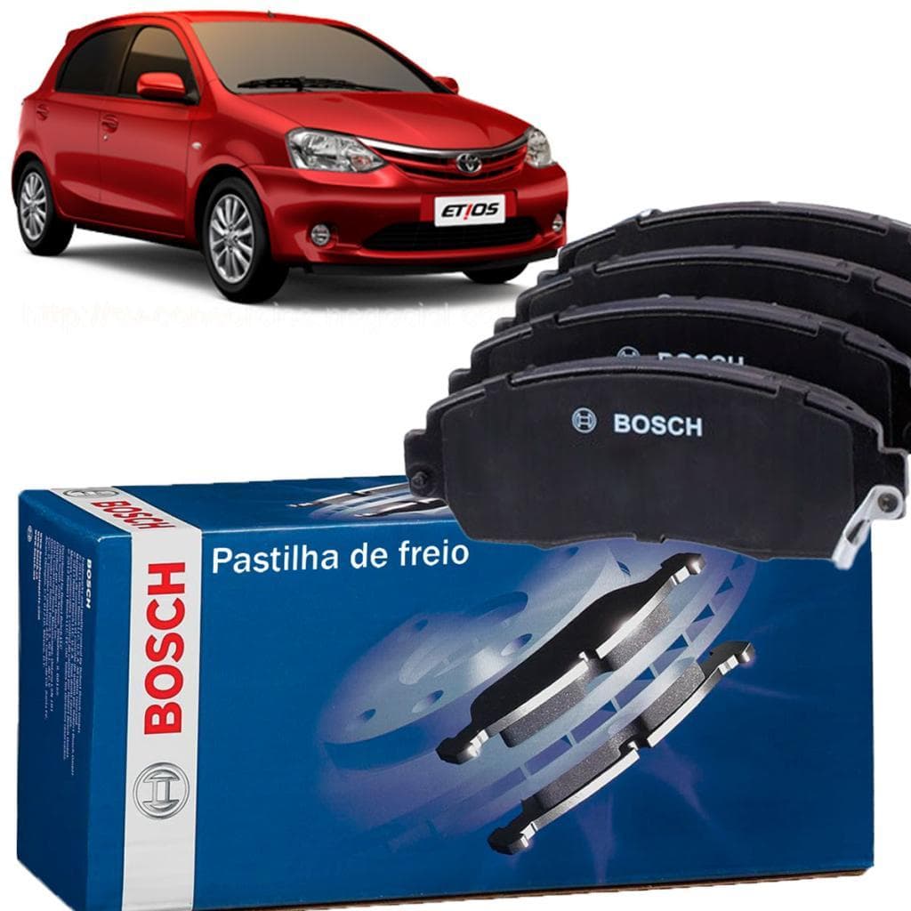 Kit Pastilha de Freio Dianteira Original Bosch para Etios 1.3 e 1.5 2012 Até 2021
