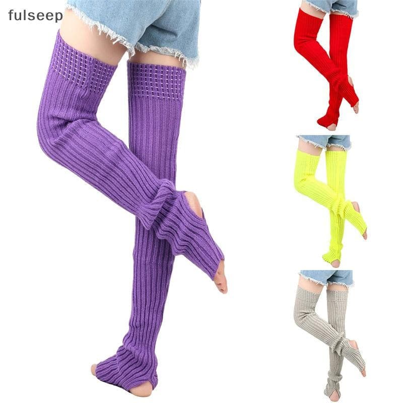 [fulseep] Aquecedores De Pernas Femininos De 80 Cm , Inverno , Menina , Capa De Perna Feminina Para Academia , Fitness ,