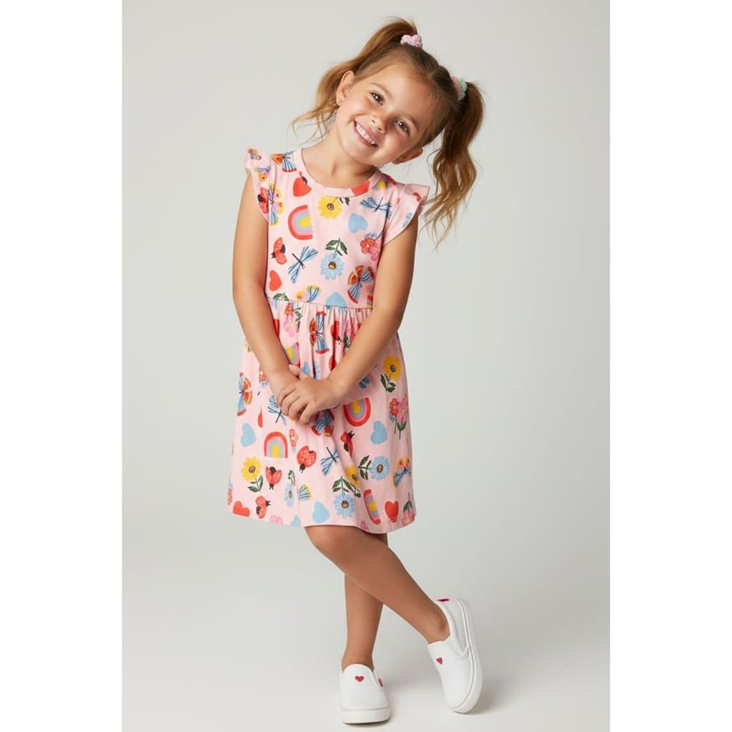 Vestido Infantil Feminino Arco-íris