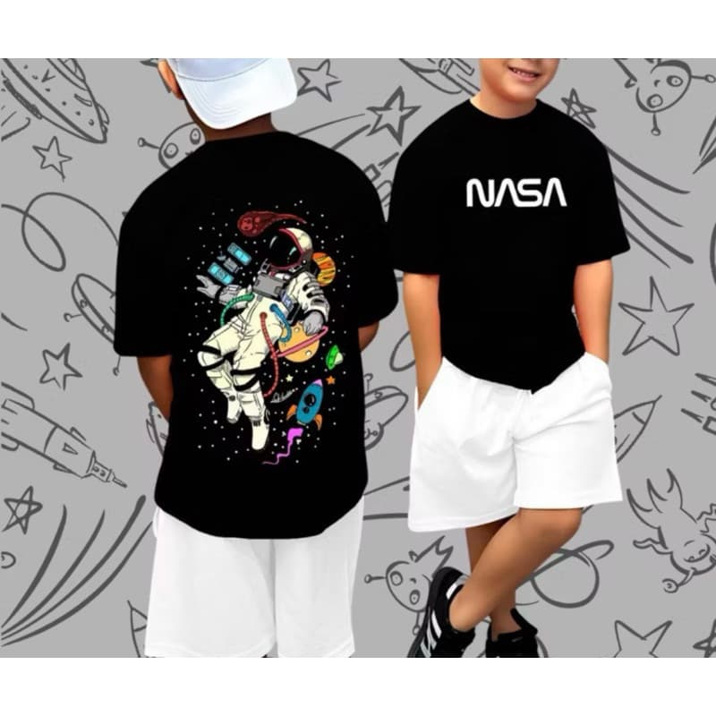 T-SHirt Infantil Camiseta  Astronauta 100% Algodão Estilosa