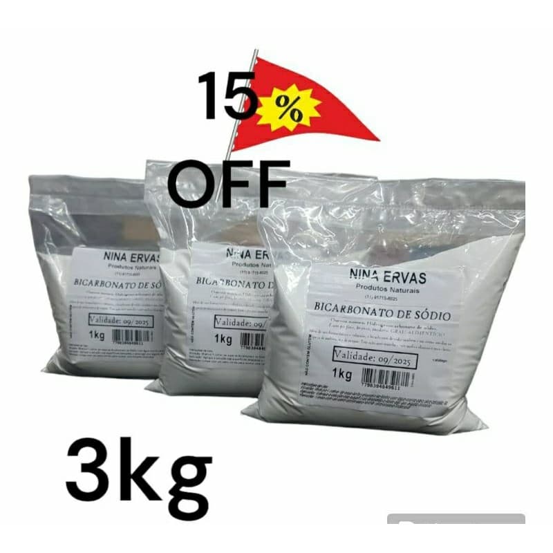 Bicarbonato de Sódio ( kit c/ 3kg )