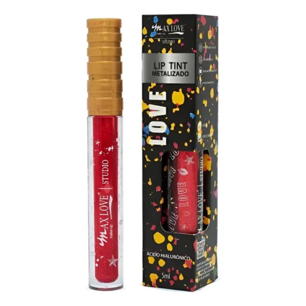 Lip Tint Metálico Vermelho 532 Max Love Longa Duração