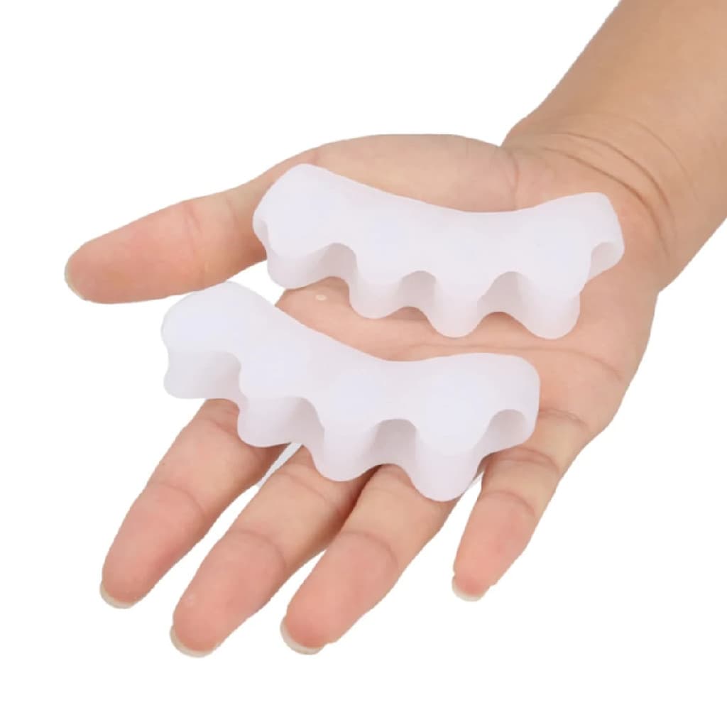 Kit Com 1 Par Separador De Dedos Silicone Gel Corrige Joanete Evita Dores