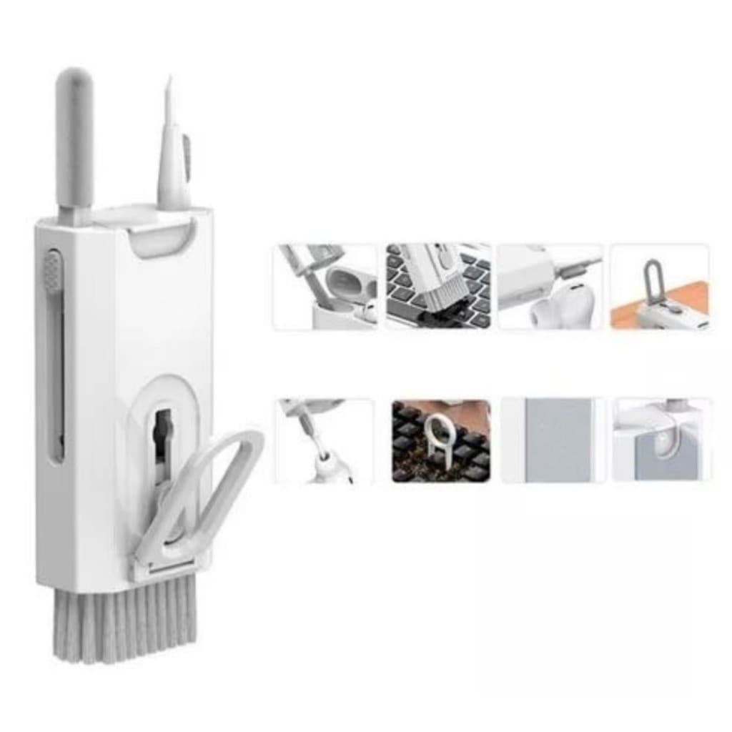 Kit de Limpeza Multifuncional 8 em 1 Compacto, Portátil e Reutilizável