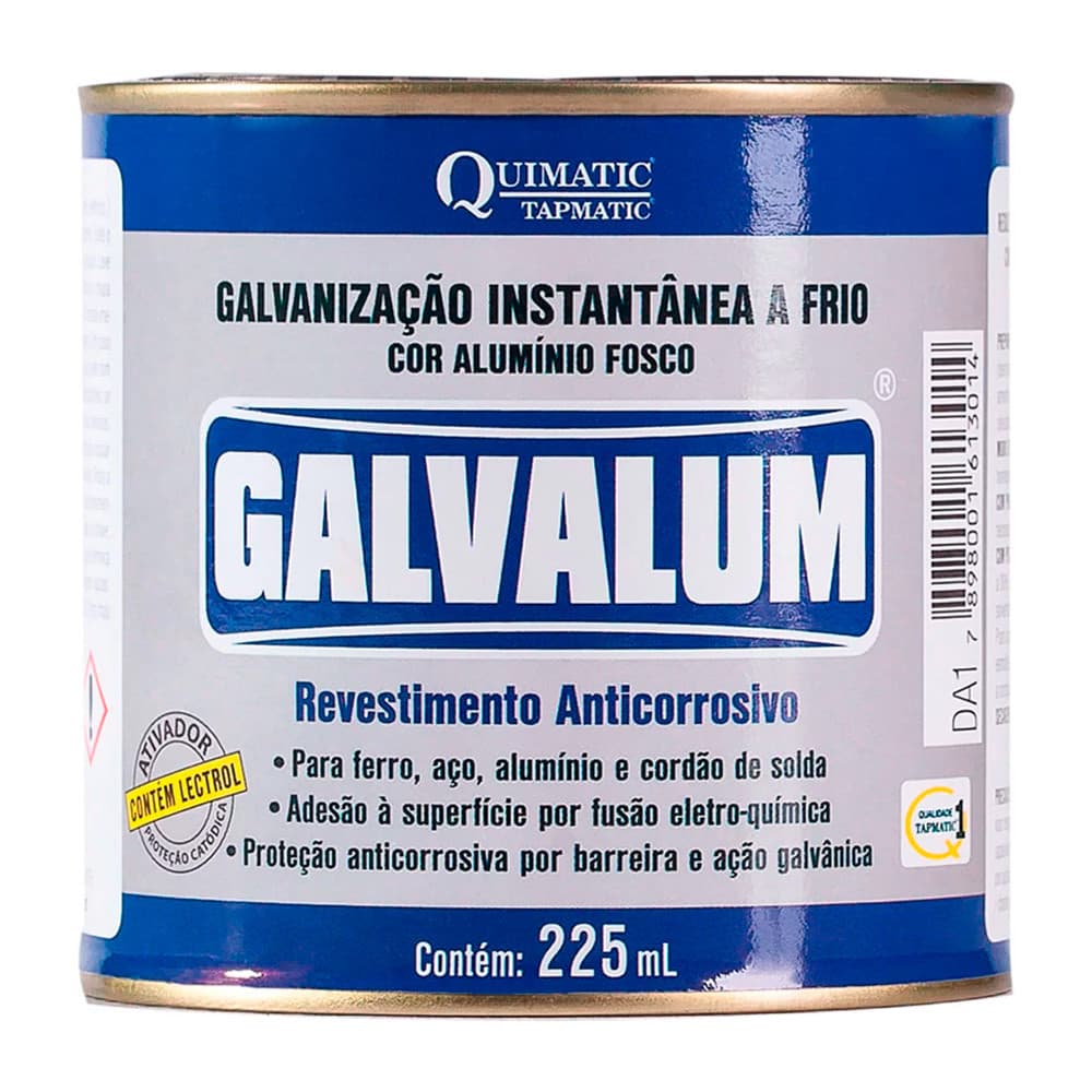 DA1 GALVANIZACAO INSTANTANEA A FRIO GALVALUM LATA 225ML QUIMATIC TAPMATIC
