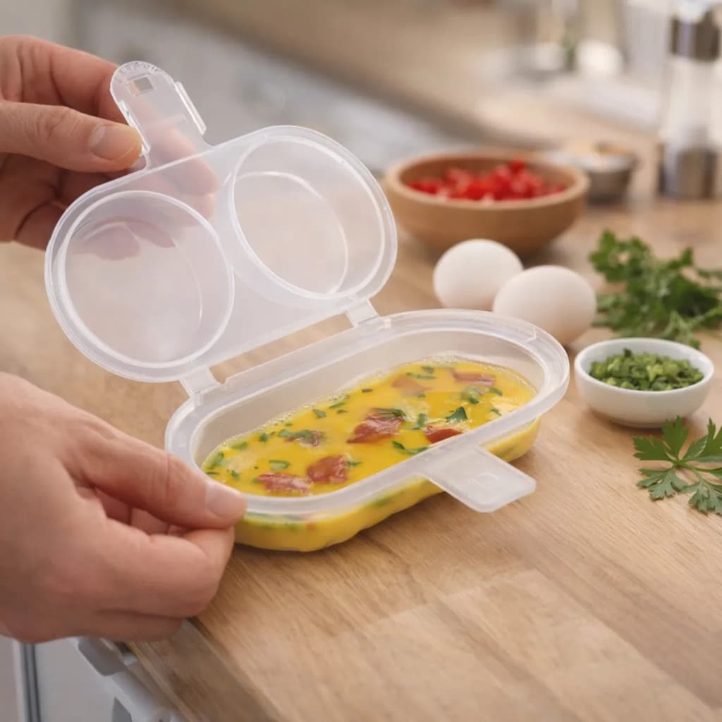 Forma Ovo Omelete Omeleteira Micro-ondas Bpa Free Nitron