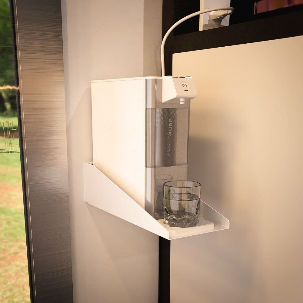 Suporte Bebedouro Filtro Purificador De Água - Frontal - Branco