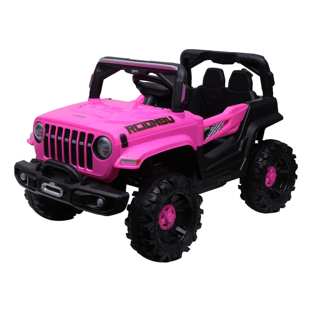 Carro Elétrico Infantil Jipe Off-road 12v Rosa Brinqkids
