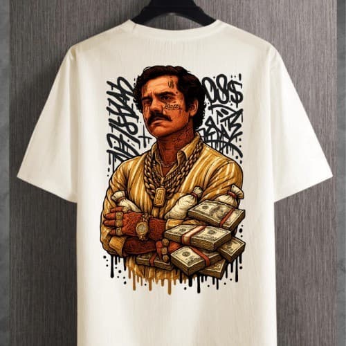 Camiseta Escobar Luxo Alta Qualidade Estampa e 100% Algodão Envio Rápido