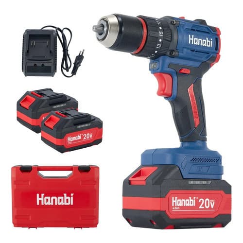 【 Hanabi】Parafusadeira Furadeira Impacto Sem Fio Brushless 70nm 13mm Azul-petróleo 127/220v 60hz