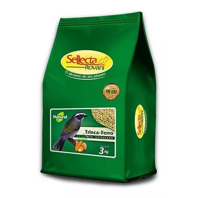 Sellecta Trinca Ferro Natural 3kg Extrusada ração para pixarro torneio