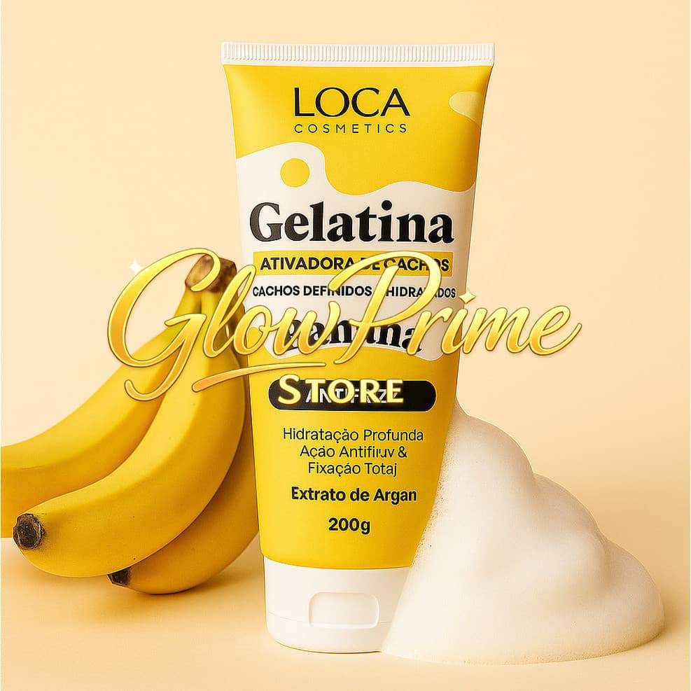Gelatina Ativadora de Cachos Banana – Antifrizz 200g | Loca CosmeticsJBLA