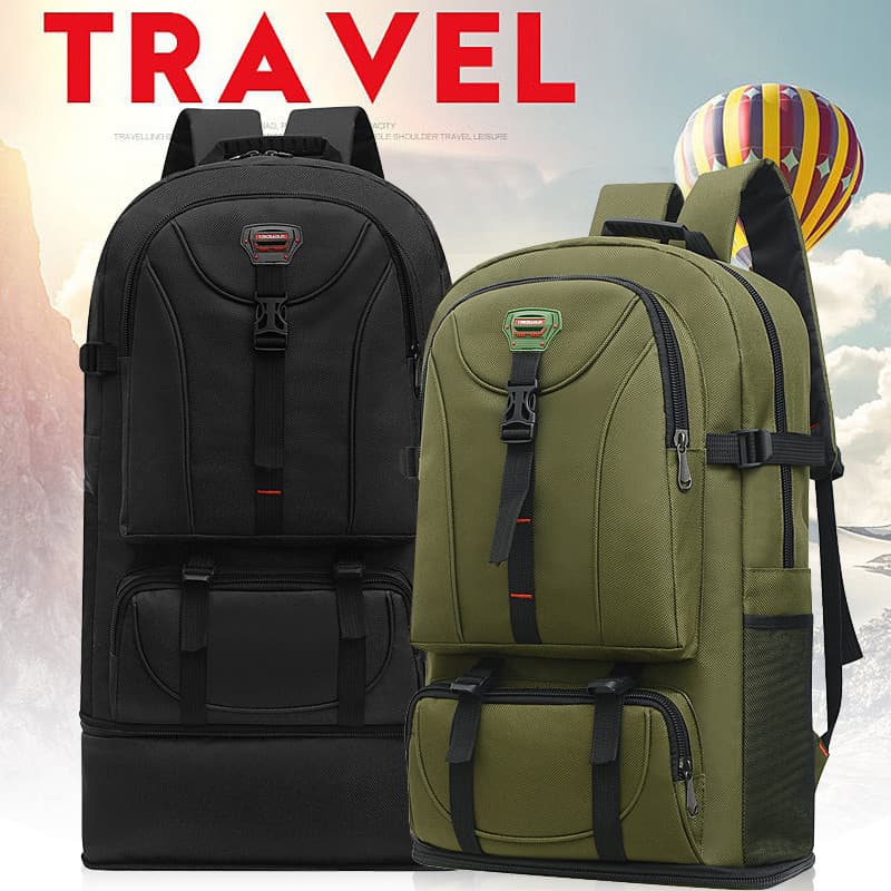 [Extensível] Mochila de grande capacidade 75L Mochila de viagem ao ar livre Bolsa de montanhismo Homens Mulheres Bagagem