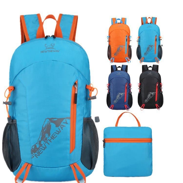 Mochila leve dobrável de armazenamento esportes ao ar livre mochila repelente de água saco de ciclismo caminhadas portát
