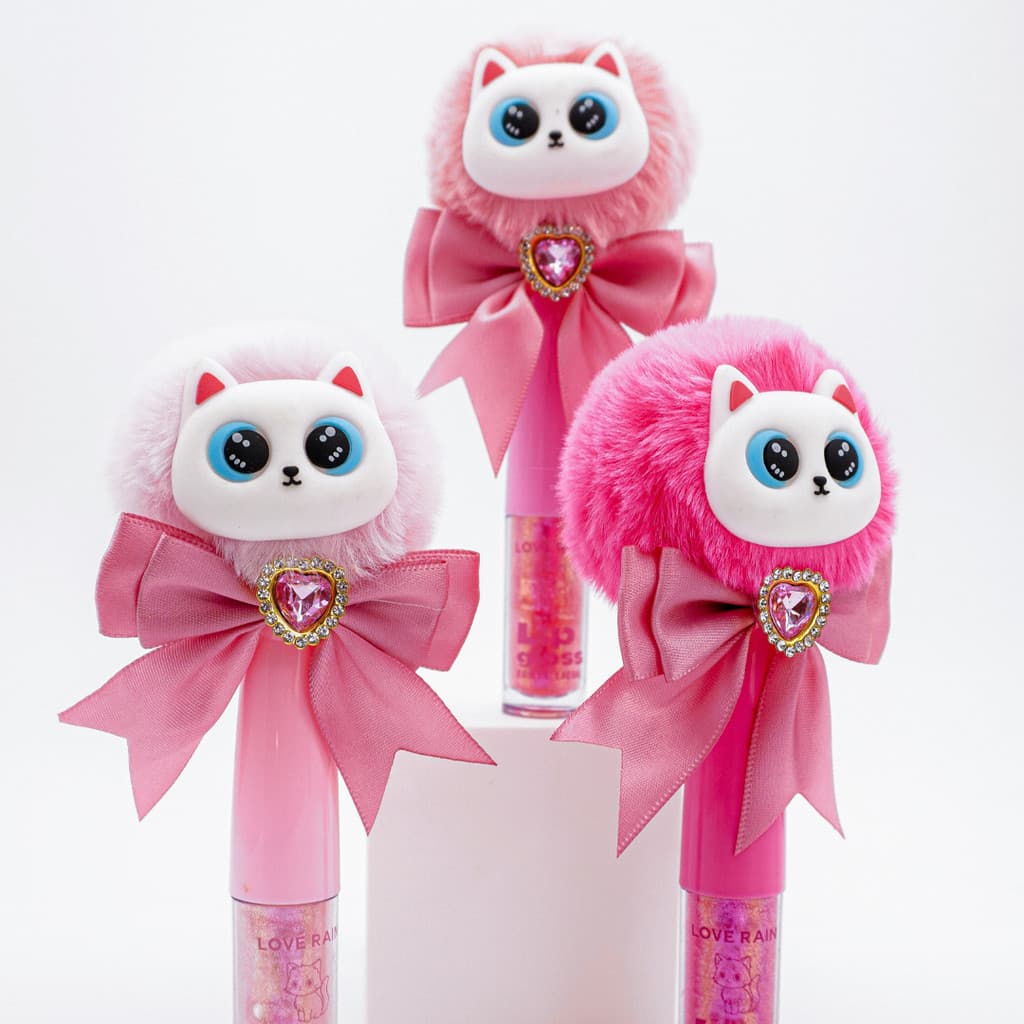 Lip Gloss Labial Gatinho com Laço - Lové Rain Cosméticos