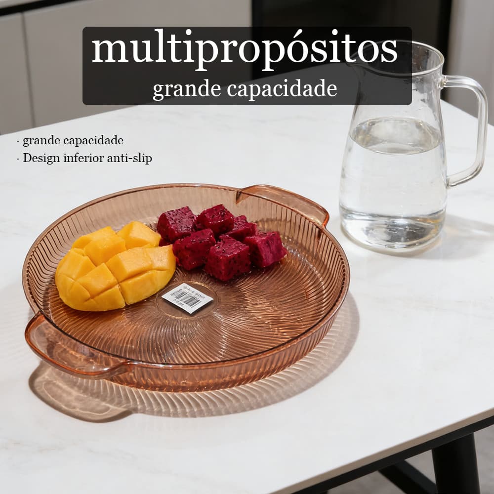 Bandeja de frutas suave e fácil de limpar multi-purpose durável e resistente grande capacidade para doces e vegetais
