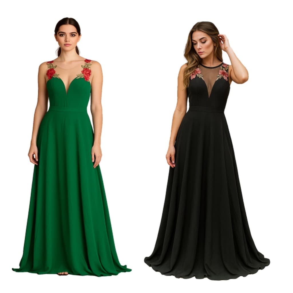 Vestido de Festa  Festa Madrinha Casamento Elegante Debutante  Moderno Formatura Baile Gala Jantar 2784