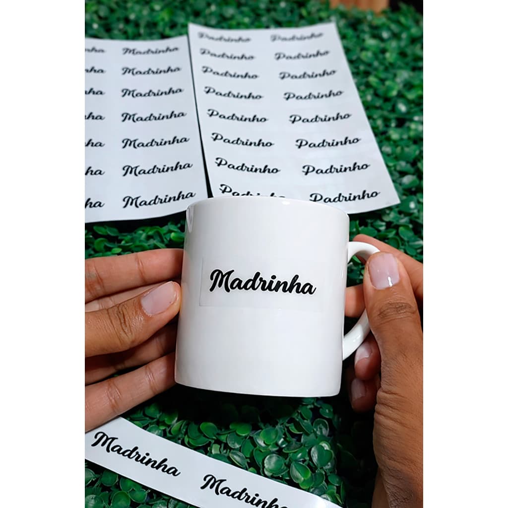 Adesivos Madrinha / Padrinho - Lembrancinhas de Casamento Kit com 48 unidades
