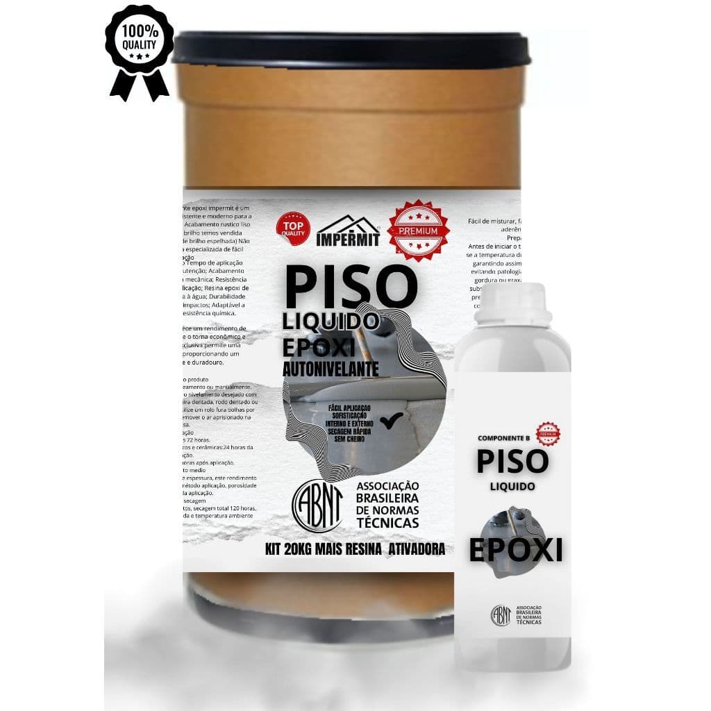 Piso liquido epoxi autonivelante BRANCO NEVE ESPEÇIAL 50mpa kit com resina 20kg