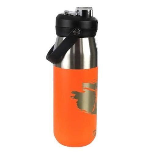 Garrafa Termica Inox Legendarios 750ml Laranja Conservacao Bebidas Quentes Frias