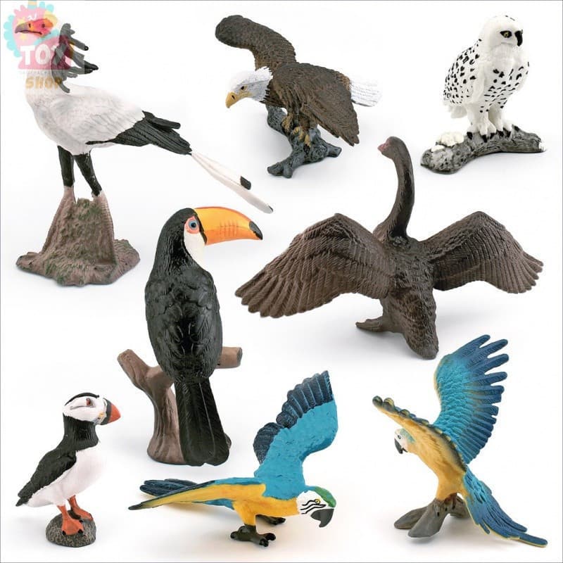 Simulação Modelo de Pássaro Animal Modelo Coruja de Neve Coruja de Águia Papagaio Gaivota Ornamentos de Pássaro