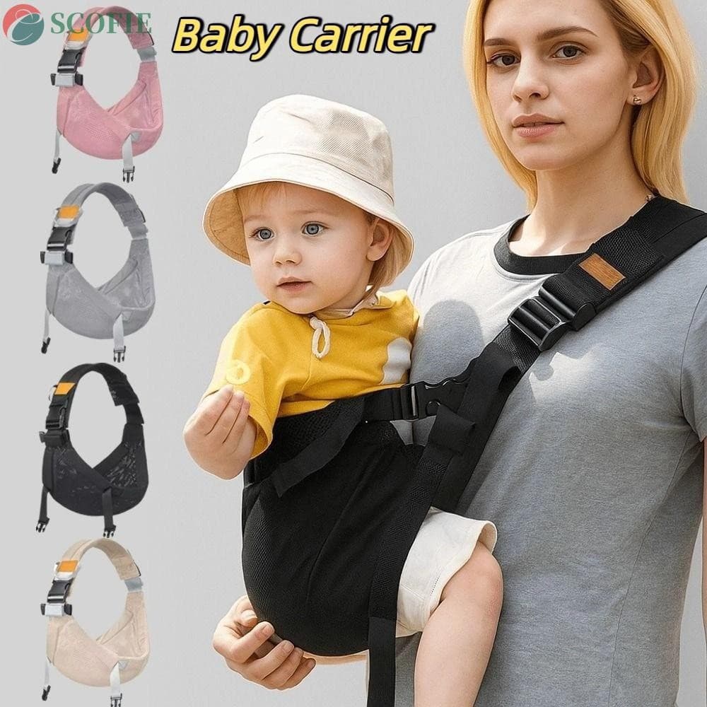 SCOFIE Porta-Bebês , Bolsa Canguru Infantil Ajustável , Mochila , Assento De Quadril Para Bebê Em Malha
