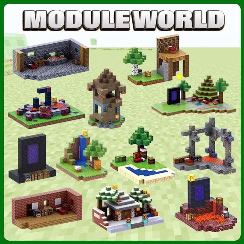 Meu mundo magnético cubo bloco de construção conjunto ímã brinquedo montagem Pixel minifigura modelo educacional das cri