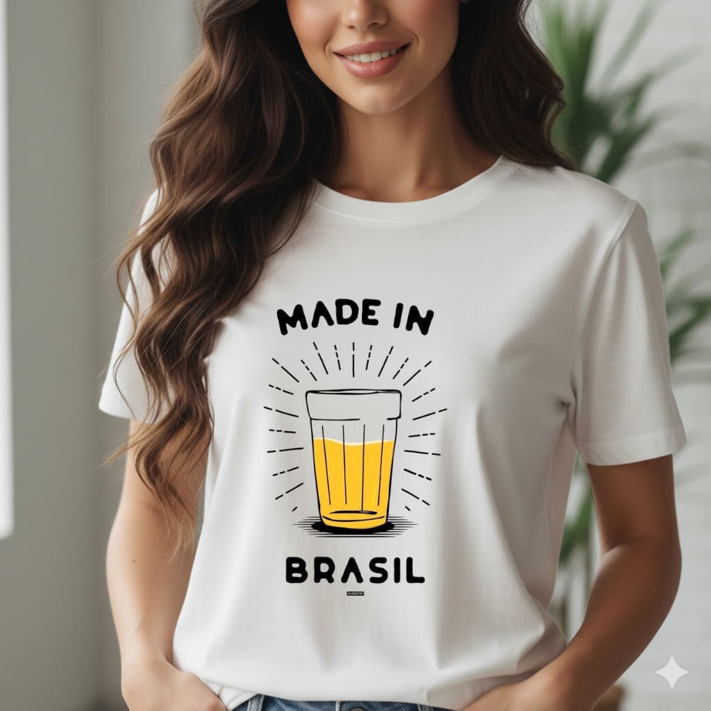 Camiseta Estampada Camisa Feminina Inspiração Verão RIO 2026 Tshirt Estampada MADE IN BRAZIL Blusa Feminina