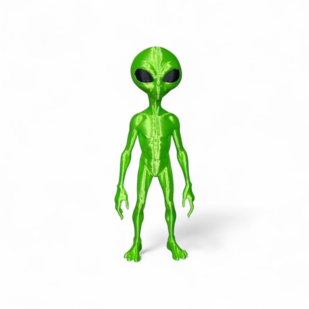 Et Boneco Extraterrestre ET Magro 15CM Alien Presente Brilha na luz Azul e Negra 3D Decoração