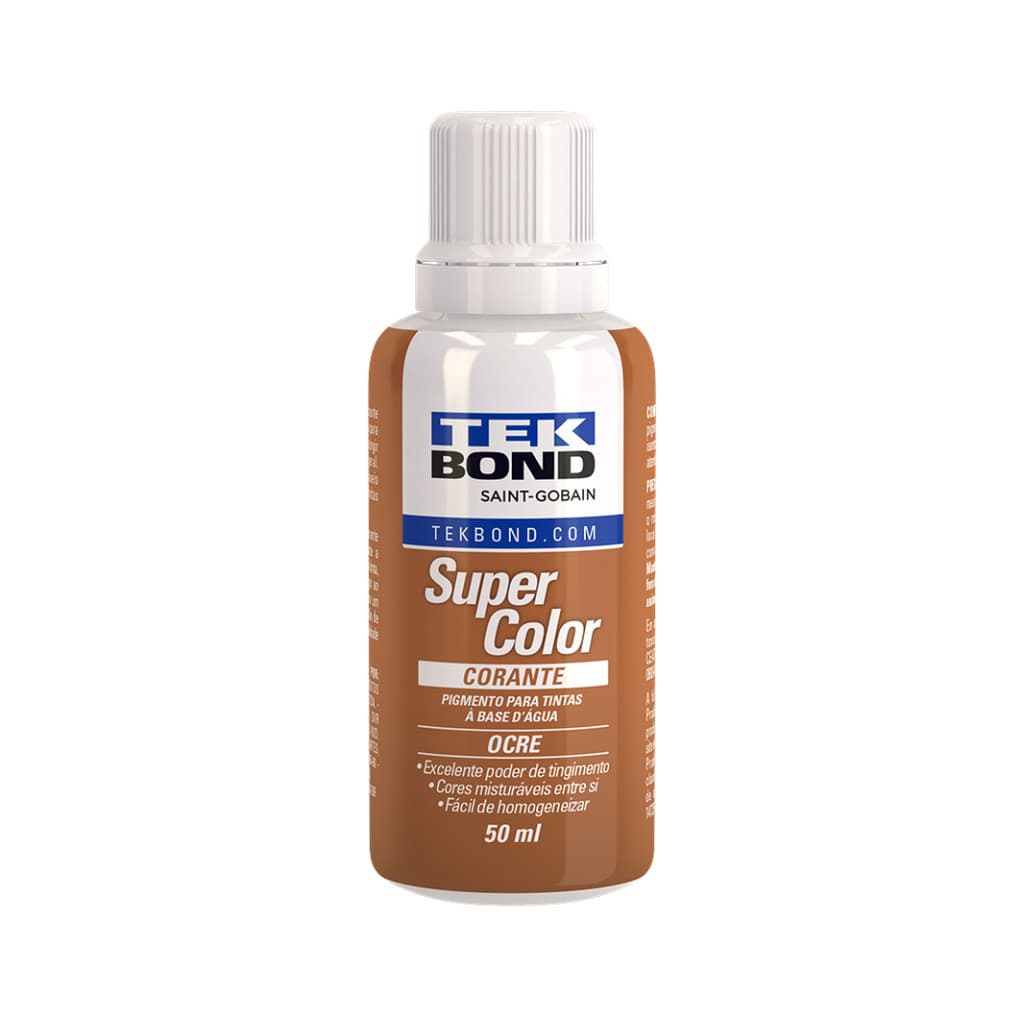 Corante Líquido Ocre Tekbond 50ml para Pigmentação