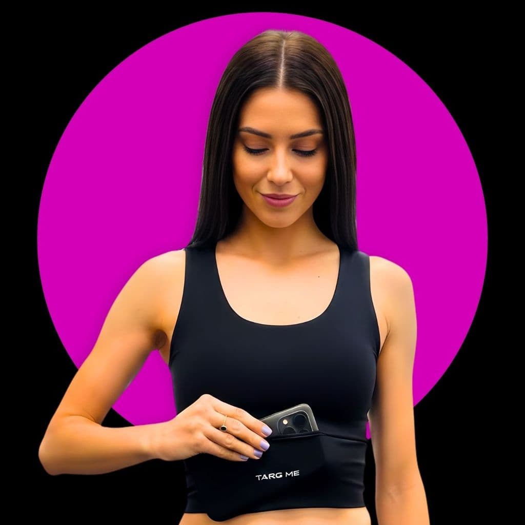 Top Fitness Academia Feminino Topper Cropped Tops Femininos Alta Sustentação Com Bolso