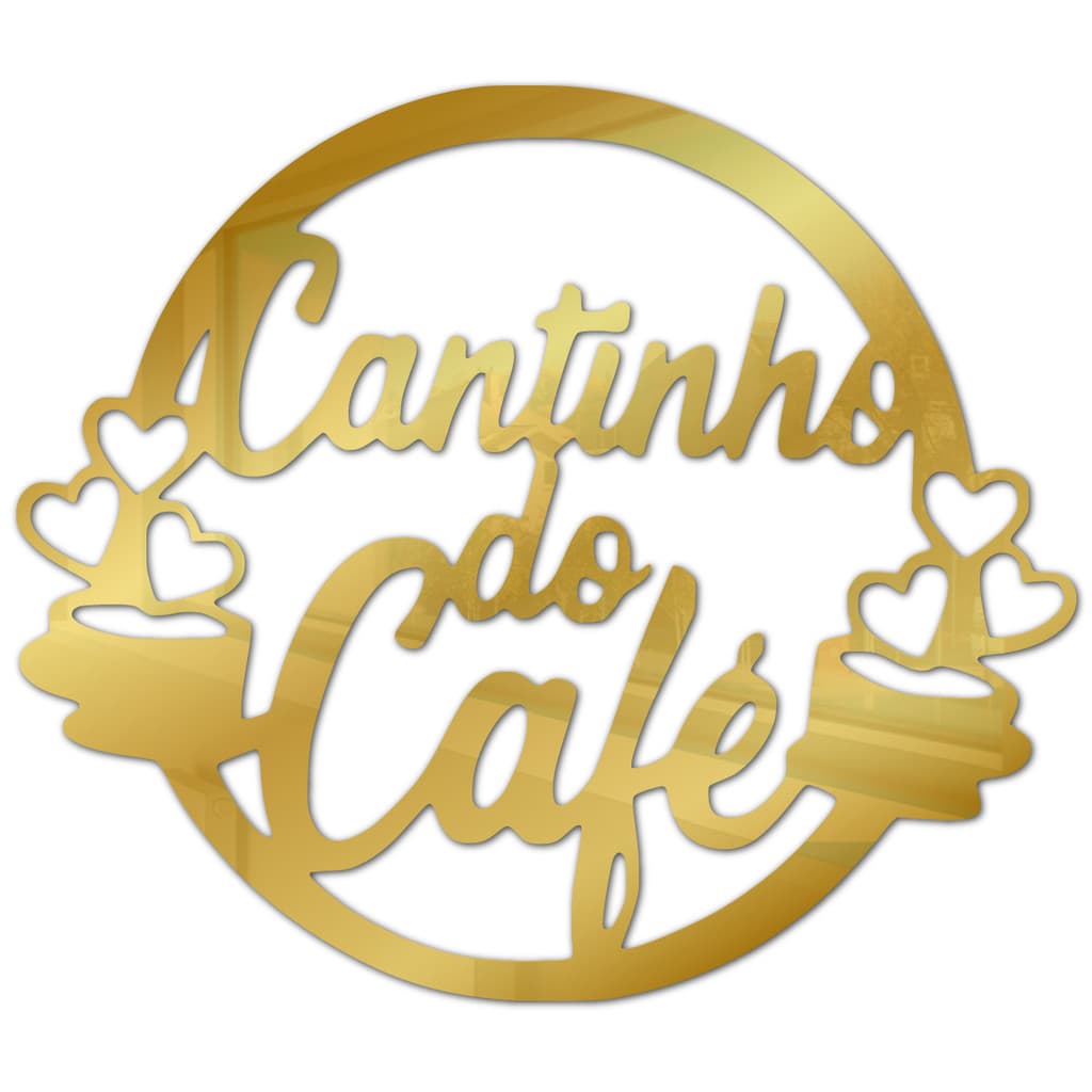 Decoração Cantinho do Café Acrílico Espelhado Sala Cozinha