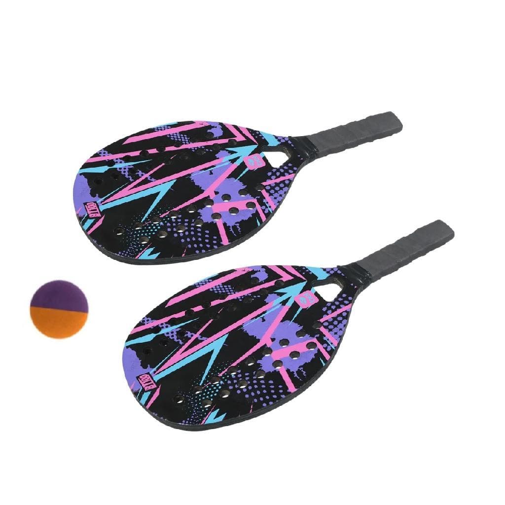 Kit Raquete Beach Tennis Lilás com Bolinha – Conjunto de Praia e Treino