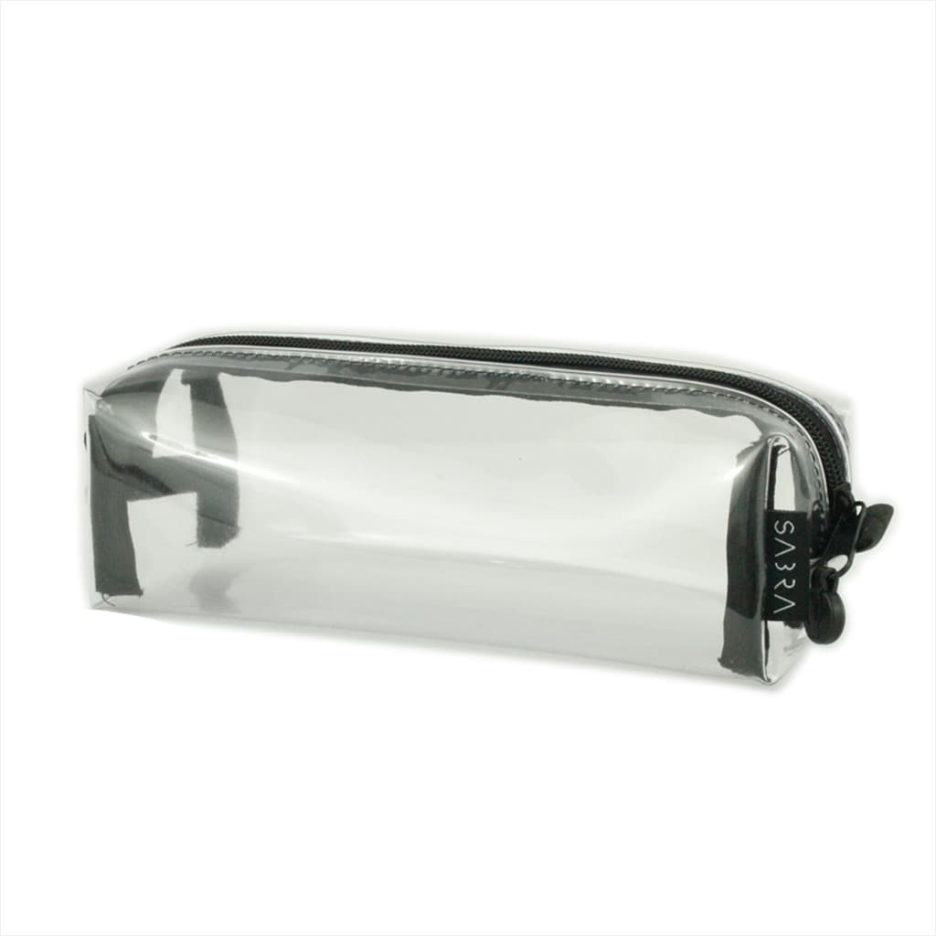 Estojo Escolar Organizador Transparente Sabra Porta Lapis Caneta Unisex Resistente