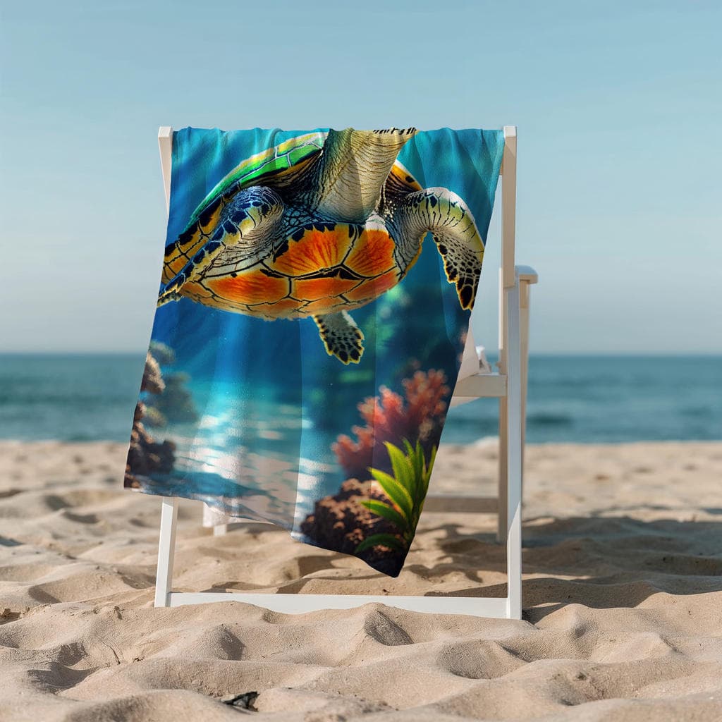 Toalha de Praia/Banho Aveludada Estampada – Macia, Absorvente e Durável