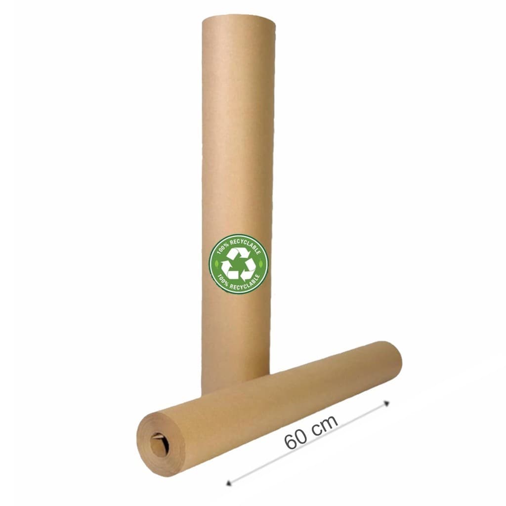 Papel Kraft Pardo Bobina  80g x 60cm Largura Rolo 30 Metros Embalagem Caixas moldes Artesanato